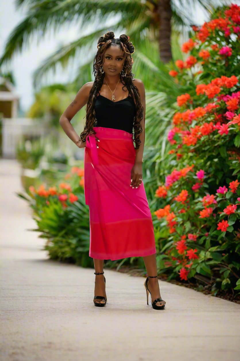 SAMPLE - Radiant Sunset Wrap Skirt