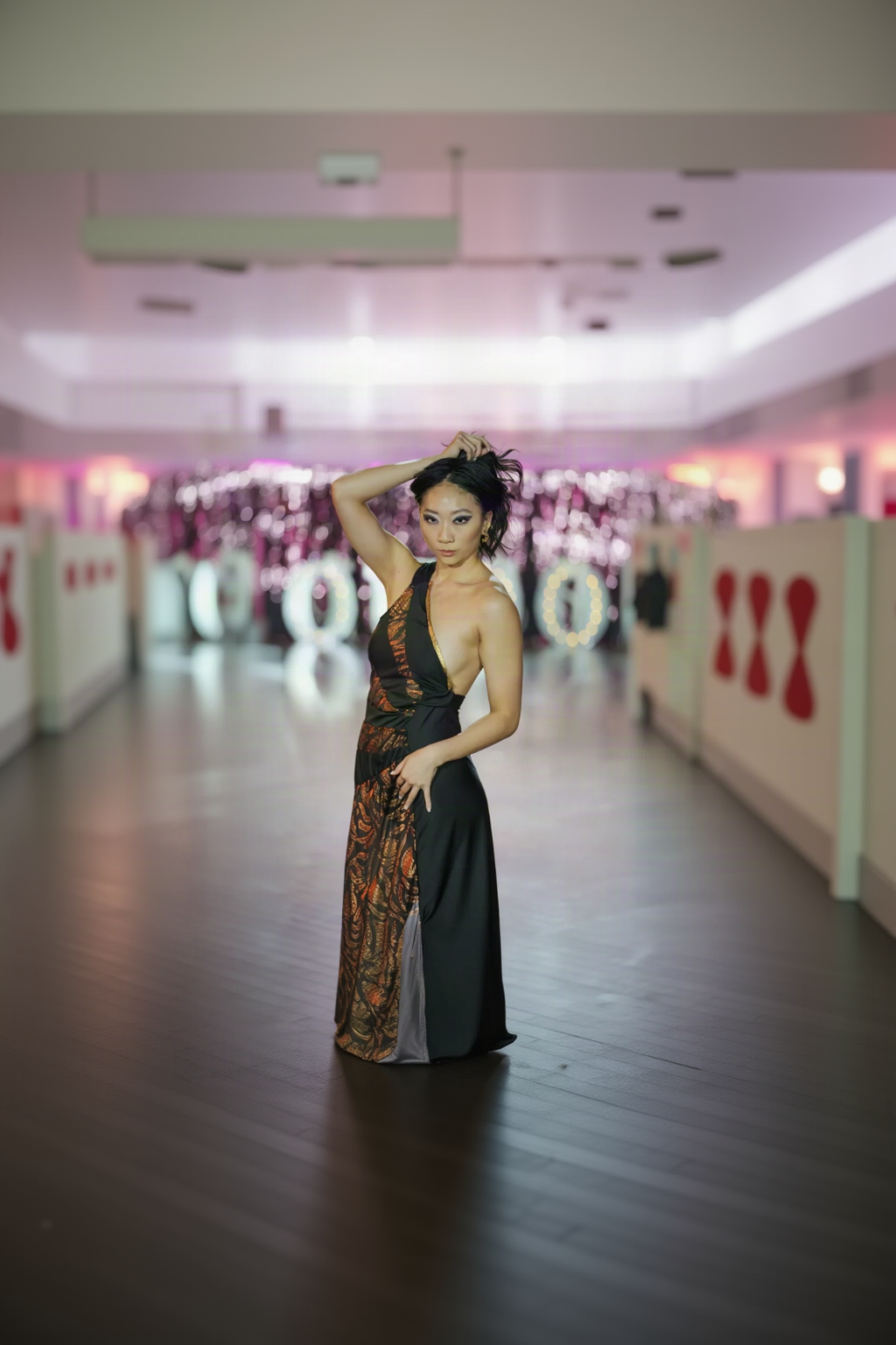 Banana Leaves One Shoulder Dress