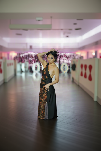 Banana Leaves One Shoulder Dress